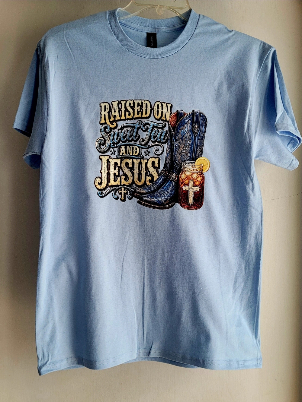 'Raised on Sweet Tea and Jesus' Graphic Tee